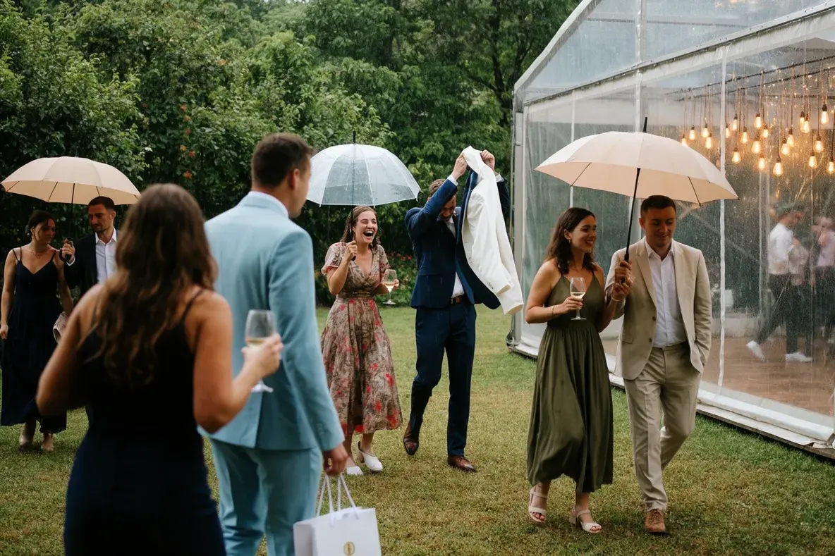 Bild zum Thema: Outdoor-Hochzeit: Planung, Wetterrisiken und Alternativen